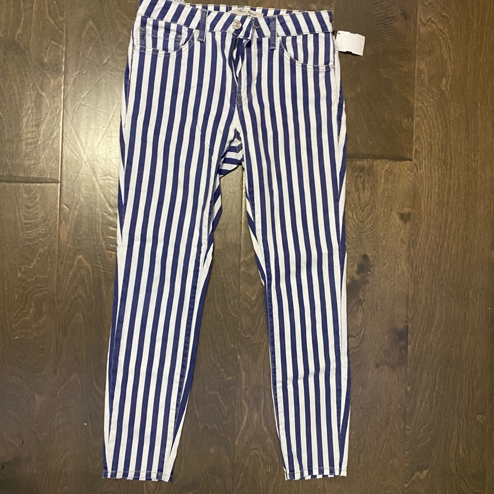 Mavi mid rise skinny jeans denim striped size women’s 26